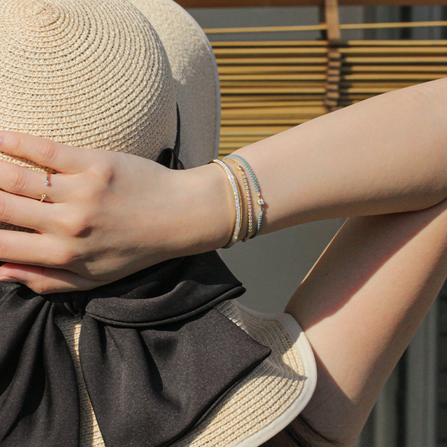 Sleek diamond bangle